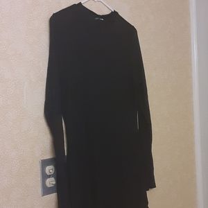 Long Sleeve Black Tshirt Dress